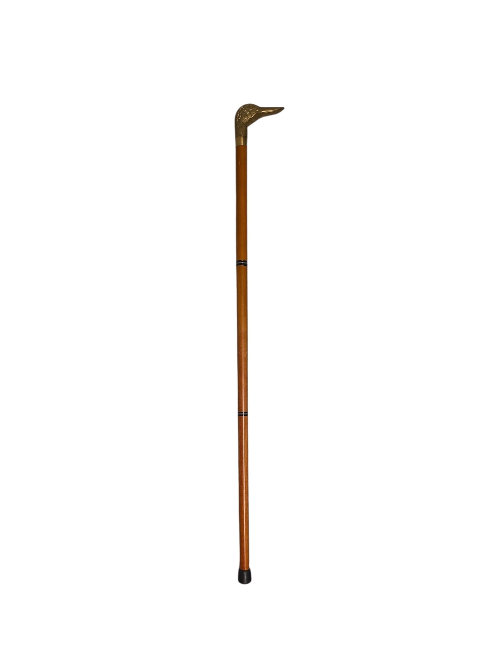 Brass Duck-Head Wooden Walking Cane